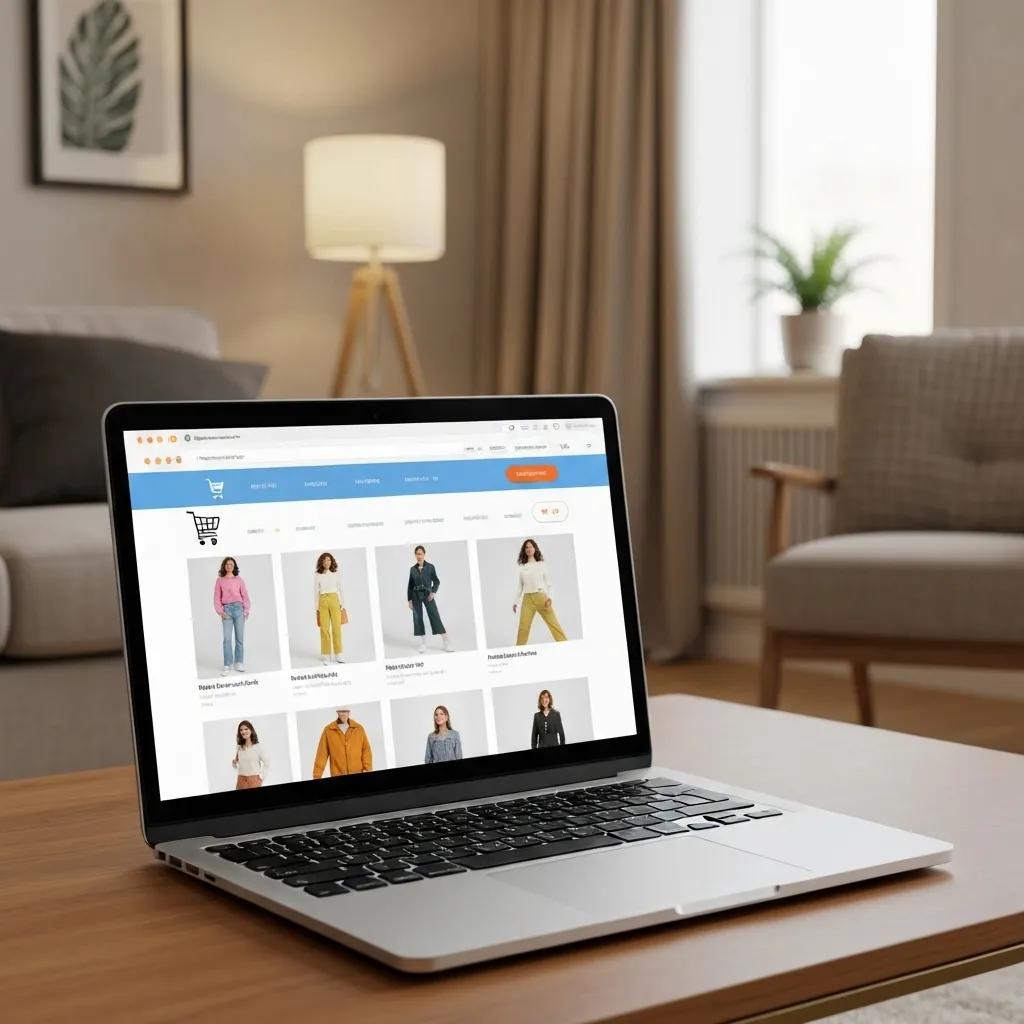 E-commerce website showcasing conversion strategies in a cozy home setting