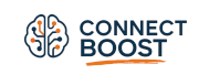 Connect Boost logo featuring a stylized brain design, representing creativity and digital marketing expertise.