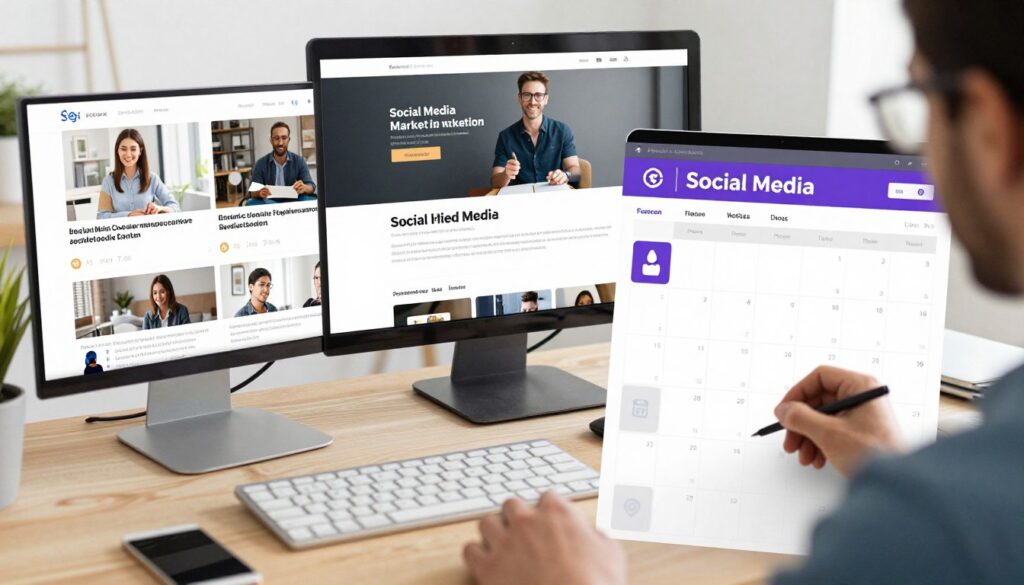 Social Media Marketing for small business showing engagement with local customers Social Media Marketing for small business showing engagement with local customers